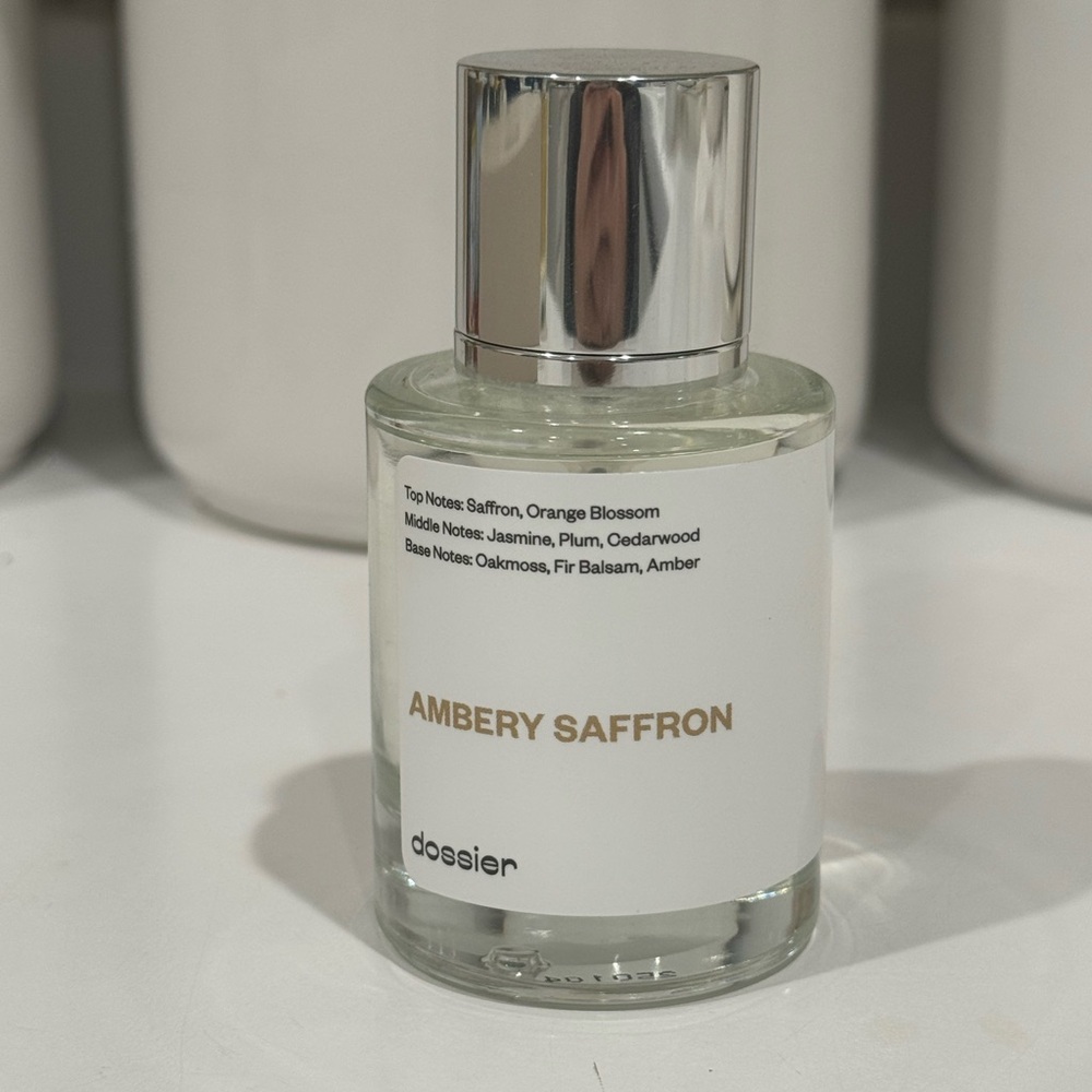 Dossier Ambery Saffron Fragrance with Silver Cap